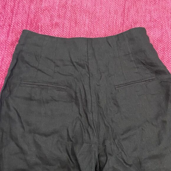 Faithfull The Brand Isotta Linen Pants Black Size Medium (6) - Picture 7 of 12